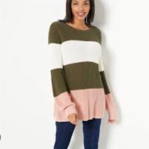 Belle by Kim Gravel Color Block Sweater SZM